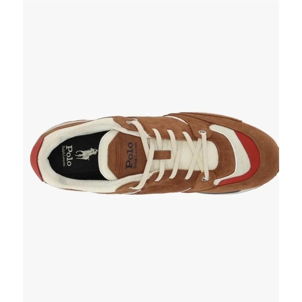 Polo Ralph Lauren Men's Trackster 200 Sneaker Shoes Color Teak Size 12
